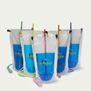 pack de 5 glassip para llevar colgada bebida en festivales y eventos